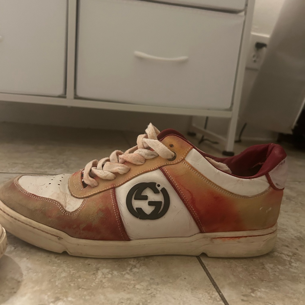 Gucci Men's Sneakers - White And Red